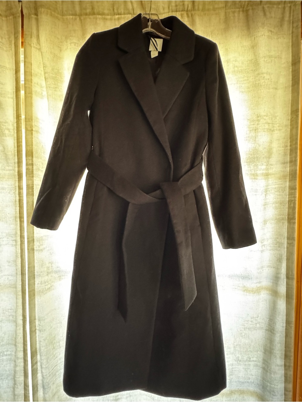 H&M Black Belted Coat